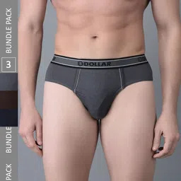 Dollar Bigboss Men Solid Pack of 3 Anti-Microbial Super Combed Cotton Brief-picture-52