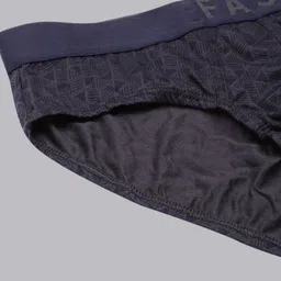 FASO Geometric Printed Mid-Rise Cotton Basic Briefs FS2004-SQ-CHARCOALART image 3