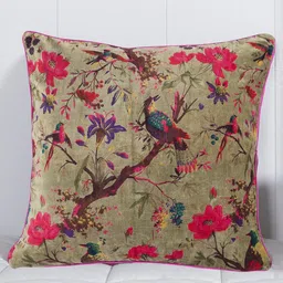HANDICRAFT PALACE Green Set of 2 Floral Velvet Square Cushion Covers-image-33