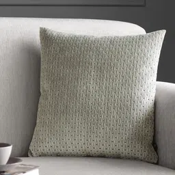 GM Silver-Coloured Geometric Patterned Velvet Square Cushion Cover-picture-48