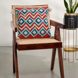 Living scapes by Pantaloons Blue & White Geometric Square Cushion Covers-58
