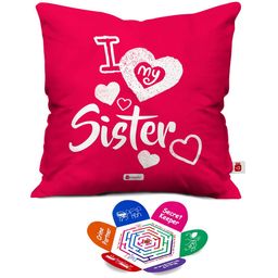 Indigifts Pink & White Abstract Square Cushion Cover-picture-39