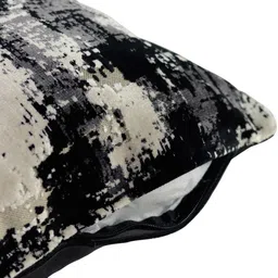 GM Black & Grey Single Abstract Square Cushion Cover image 3