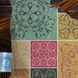 STITCHNEST Yellow & Off White Set of 5 Ethnic Motifs Square Cushion Covers image 5