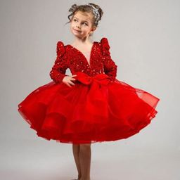 First Little Smile Embroidered Net Balloon Dress-image-81