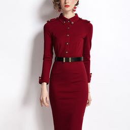 JC Collection Red Bodycon Dress-image-61