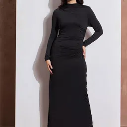 DRAPE AND DAZZLE Women High Neck Bodycon Dress-image-38