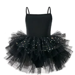 StyleCast Girls Black Shoulder Strap Sequined Cotton Balloon Dress-image-27