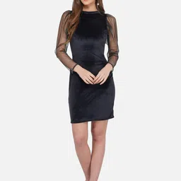 IMPERATIVE Women Black Solid Bodycon Dress-picture-44