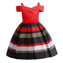 StyleCast Girls Red Striped Fit & Flare Cotton Dress-image-80