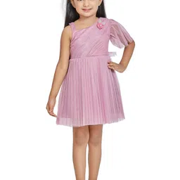 Peppermint Girls Embellished Flared Sleeves Fit & Flare Dress-image-2