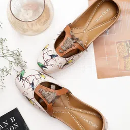 GLAM STORY Printed Leather Lace Up Design Mojaris-image-69