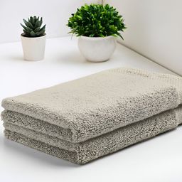 SPACES Luxury Grey 2 Pieces Cotton Hand Towels-image-3