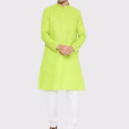 Maharaja Mandarin Collar Straight Kurta with Pyjamas-picture-45