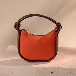 Accessorize London Faux Leather Contrast Knotted Shoulder Bag-22