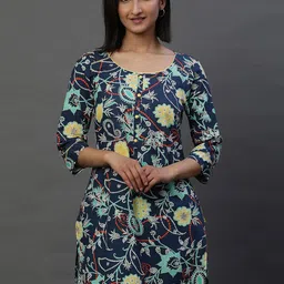 AURELIA Floral Printed Pure Cotton Kurti-62