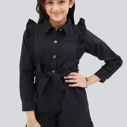 Olele Girls Rollex Ruffled Cotton Playsuit-picture-12