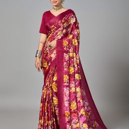NIRMAL CREATION Floral Pure Cotton Saree-image-6