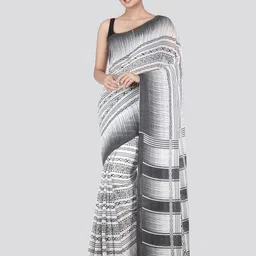 PinkLoom Geometric Printed Pure Cotton Saree-picture-25
