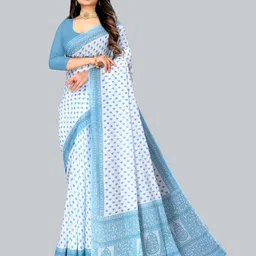 RATAN Floral Printed Pure Cotton Saree-picture-26