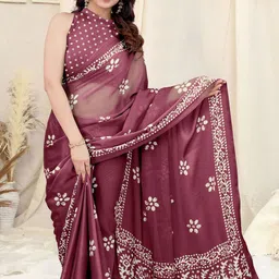 ODETTE Floral Printed Saree-30