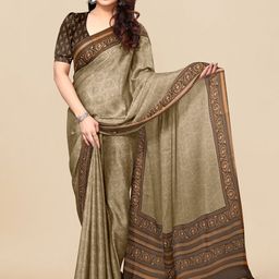 KALINI Floral Printed Poly Chiffon Saree-image-78