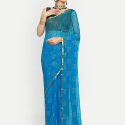 Rhey Ethnic Motifs Embellished Zari Saree-picture-32