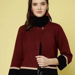 Mafadeny Women Button Long Sleeves Shrug-46