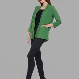 PLUSH PUSH THE FASHION Open Front Cotton Shrug image 3