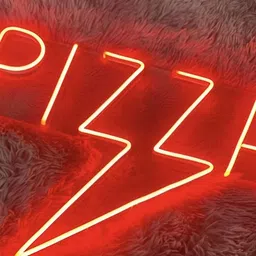 the party planet Red Pizza Neon String Light image 2