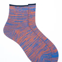 Soxytoes Blue Patterned Ankle-Length Cotton Socks-8