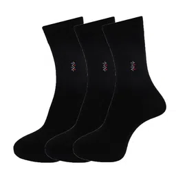 Dollar Socks Men Black Pack Of 3 Solid Above Ankle-Length Cotton Socks-50
