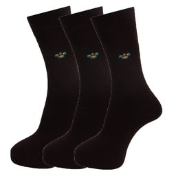 Dollar Socks Men Pack Of 3 Brown Solid Above Ankle-Length Cotton Socks-image-61