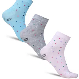 Dollar Socks Women Pack Of 3 Patterned Above Ankle-Length Cotton Socks-image-12