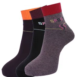 Dollar Socks Men Pack of 3 Assorted Ankle Length Cotton Socks-3