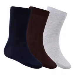 N2S NEXT2SKIN Men Pack Of 3 Assorted Calf-Length Cotton Socks-image-35