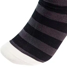 Man Arden Men Grey & White Patterned Calf-Length Cotton Socks image 4