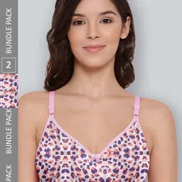 LYRA Pack Of 2 Printed Combed Cotton Seamless Moulded Encircled Bra-image-78