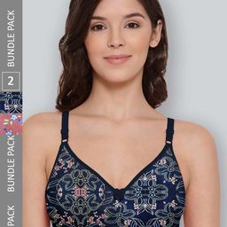 LYRA Pack Of 2 Printed Combed Cotton Seamless Moulded Encircled Bra-picture-14
