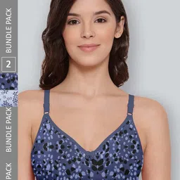 LYRA Pack Of 2 Printed Combed Cotton Seamless Moulded Encircled Bra-image-59