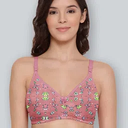 LYRA Printed Combed Cotton Seamless Moulded Encircled Bra-picture-23