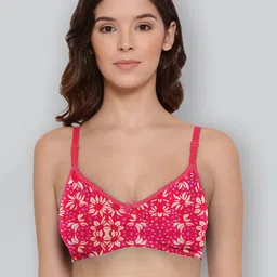 LYRA Pack Of 2 Printed Combed Cotton Wirefree Secret Support Bra with Detachable Strap image 2