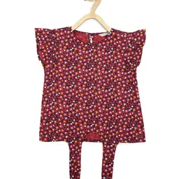 Peter England Maroon Floral Print Top-image-10