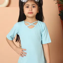 MINI & MING Solid Round Neck Cotton Top-image-83