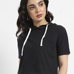 Campus Sutra Hooded Neck Cotton Top-picture-32