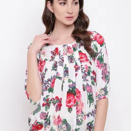 Mayra Floral Printed Puff Sleeve Crepe Top-picture-50