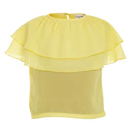 BandBox Girls Cape Sleeves Chiffon Cape Top-image-7