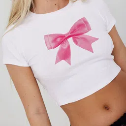 StyleCast x Revolte Round Neck Graphic Printed Crop Top-picture-6