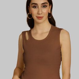 Friskers Sleeveless Ribbed Cut Out Detail Crop Top-picture-34