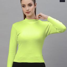 Friskers Pack Of 2 Ribbed High Neck Long Sleeves Fitted Bio Wash Cotton Tops-image-40